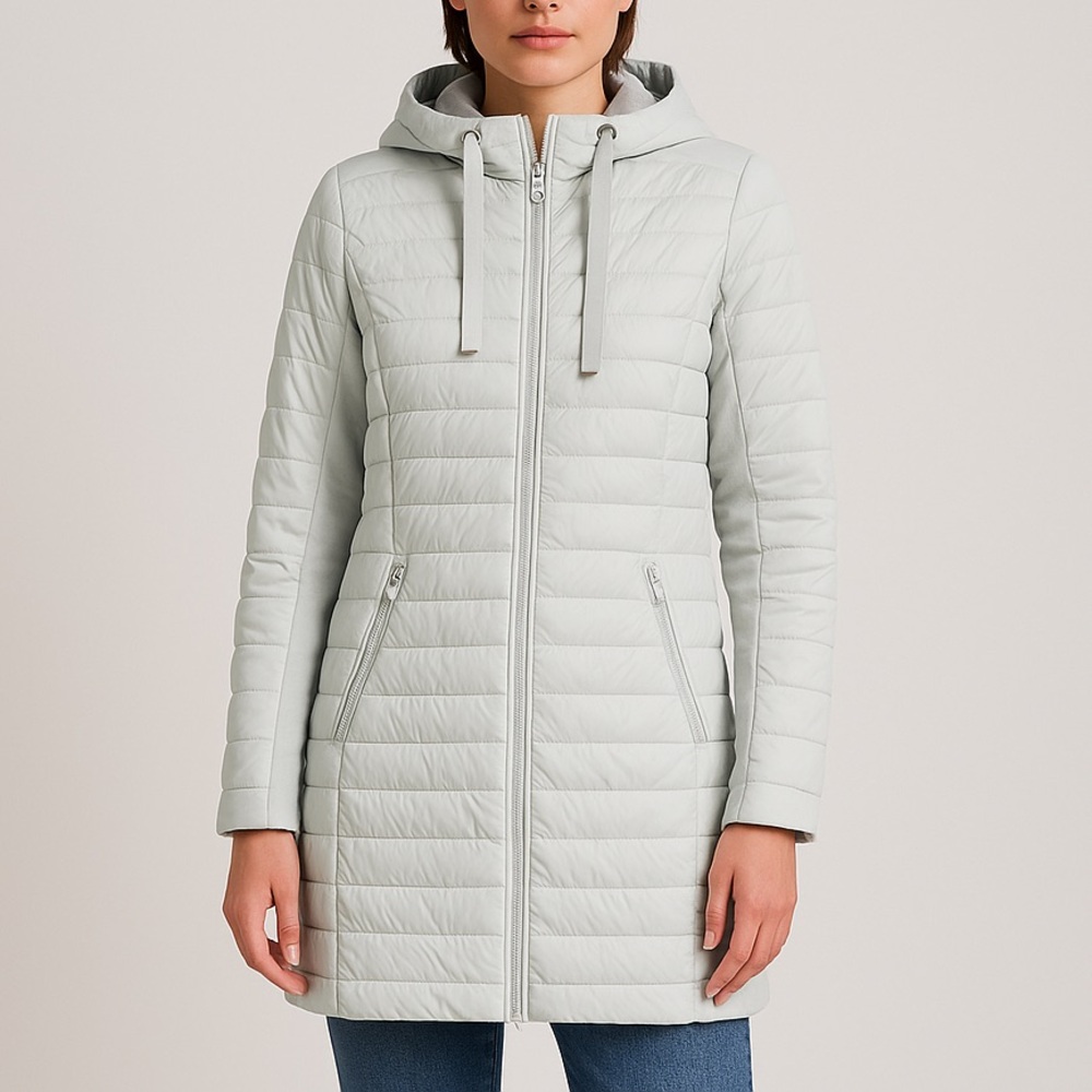 Rino & Pelle White Quilted Puffer Jacket